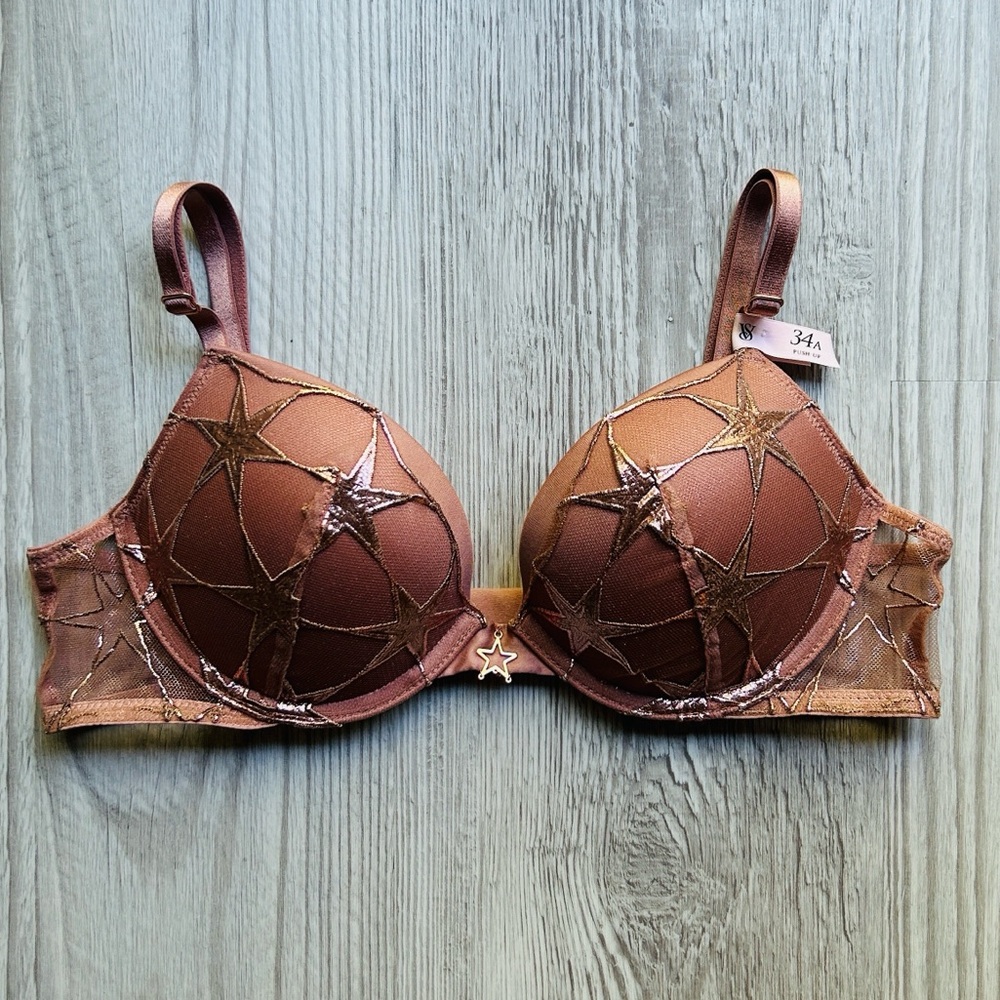 🤩 Stardust Embroidery Push-Up Bra Very Sexy Collection Victoria Secret 34A NWT - Picture 5 of 14